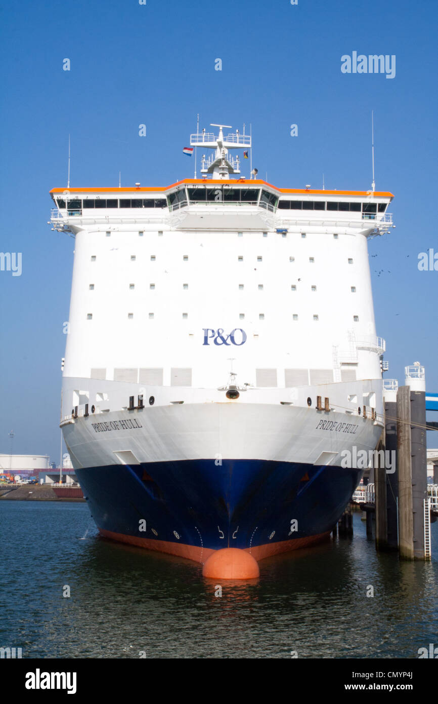 P&O traghetto nel porto di Rotterdam. Paesi Bassi Foto Stock
