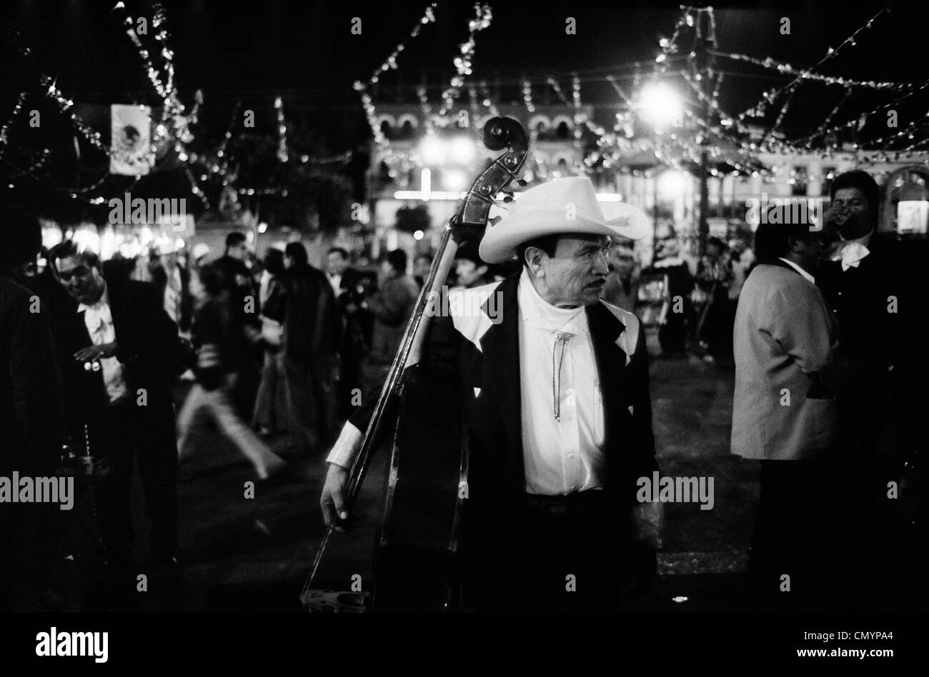 Mariachi double bass player Foto Stock