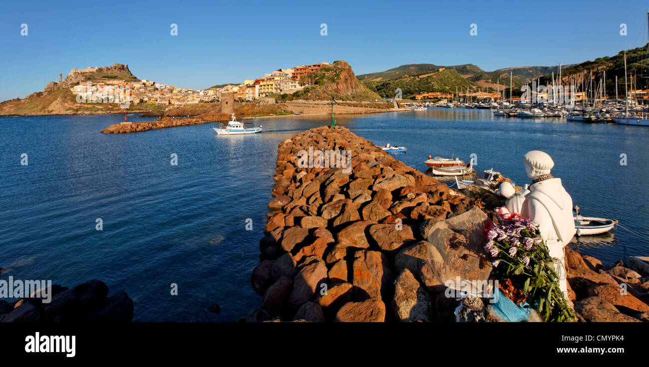 Italia Sardegna Castelsardo porto santo patrono dei pescatori Foto Stock