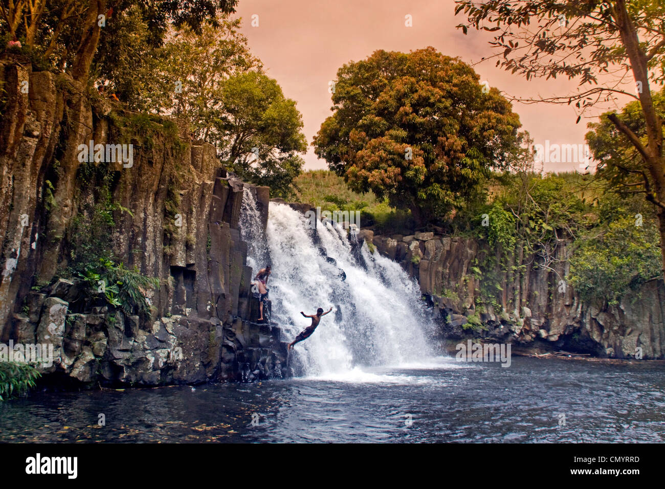 Rochester rientra in Mauritius, Africa Foto Stock