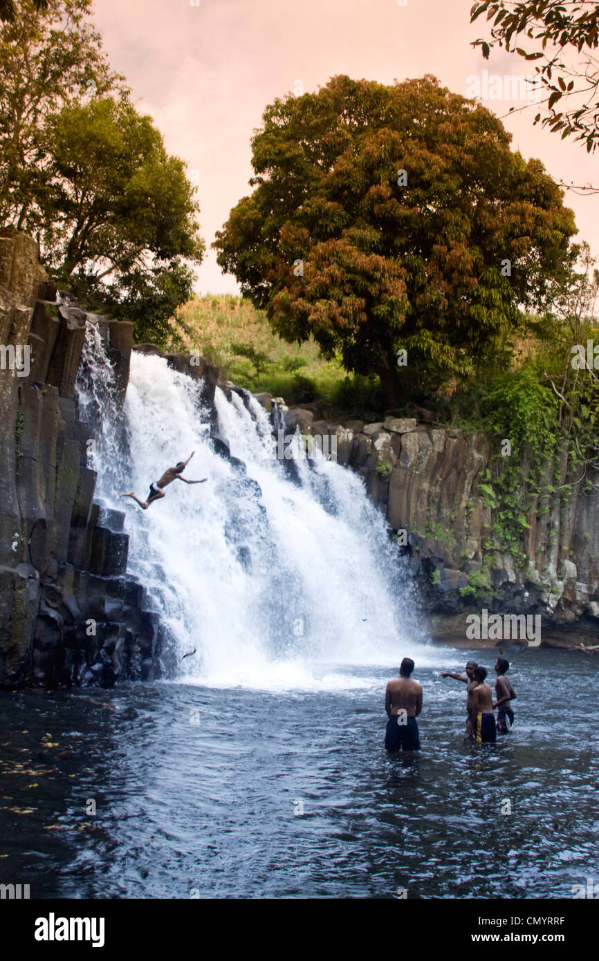 Rochester rientra in Mauritius, Africa Foto Stock