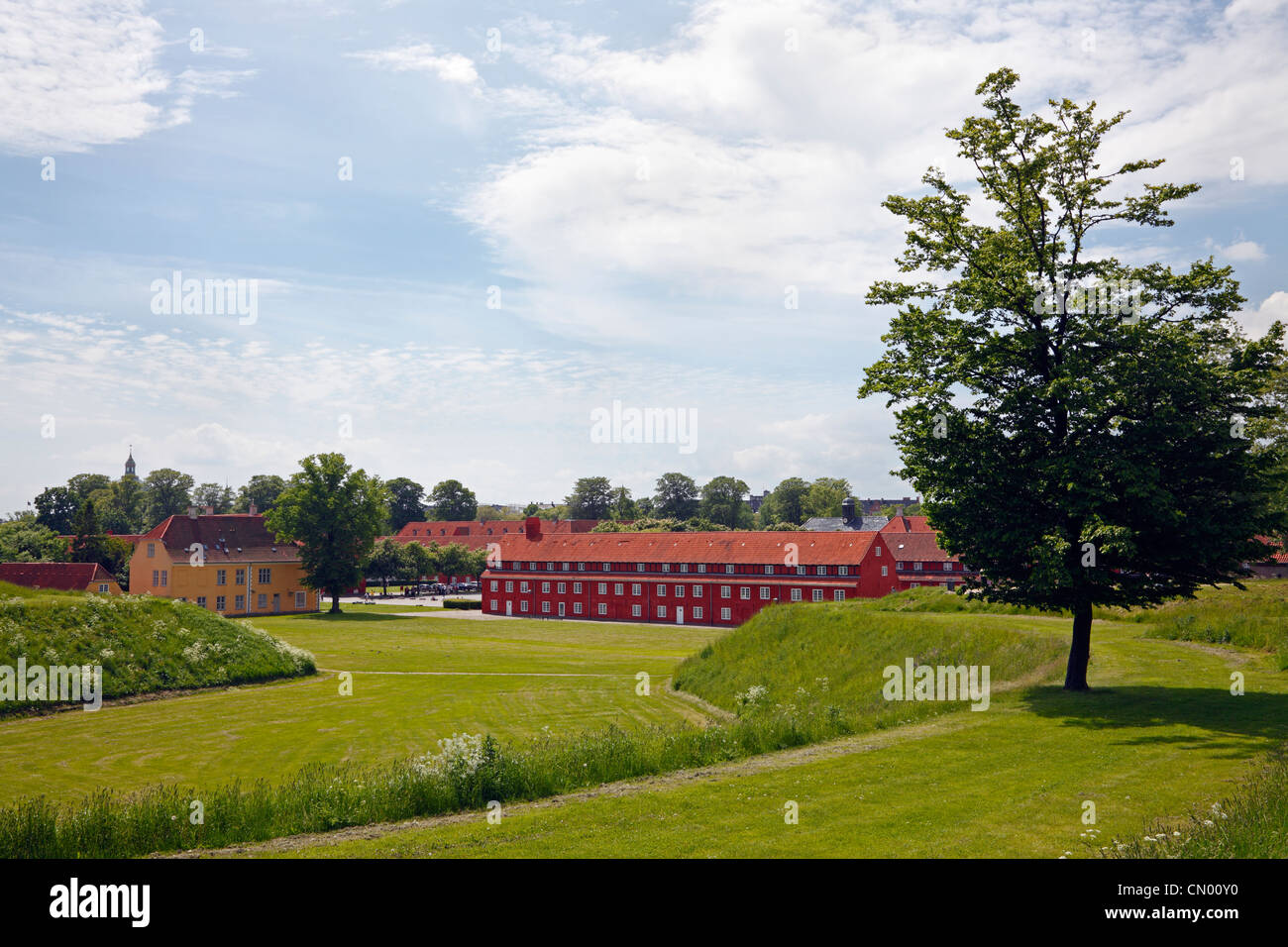 Parte di Kastellet - la cittadella fortificata di Copenhagen, Danimarca. Foto Stock