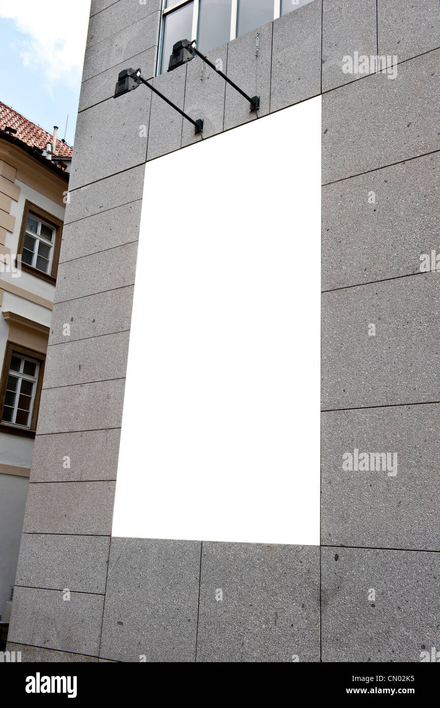 Un wallscape vuoti spazi pubblicitari in Europa. Foto Stock