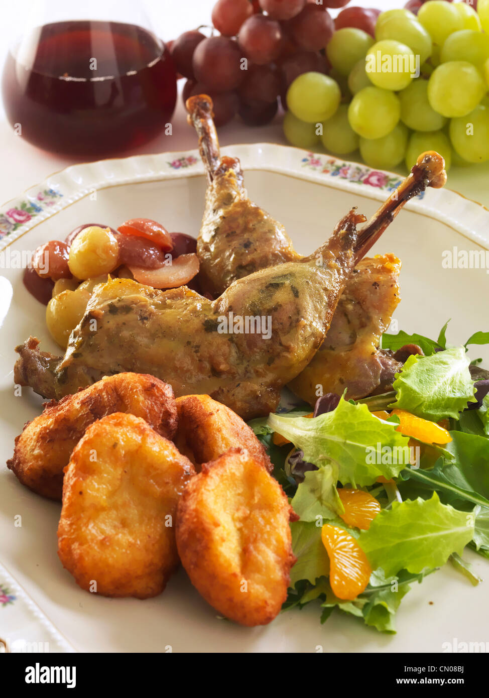 Fagiano arrosto con burro piccante Foto Stock