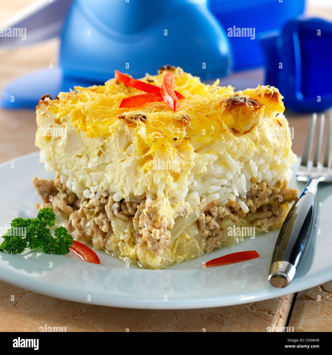 Il cavolfiore casseruola con carne di fagiano Foto Stock