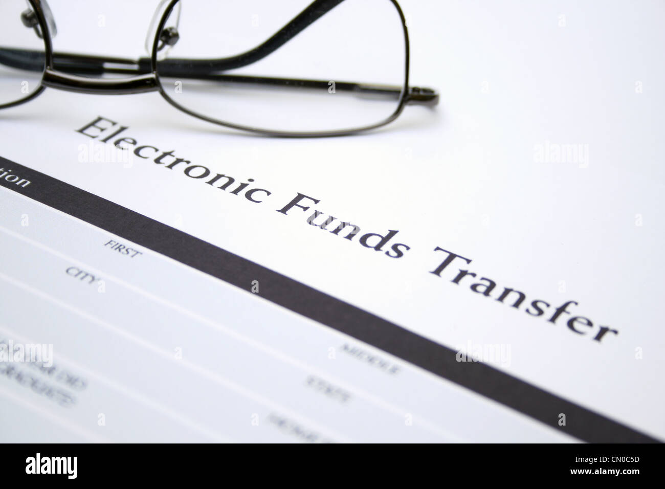 Trasferimento elettronico di fondi Foto Stock