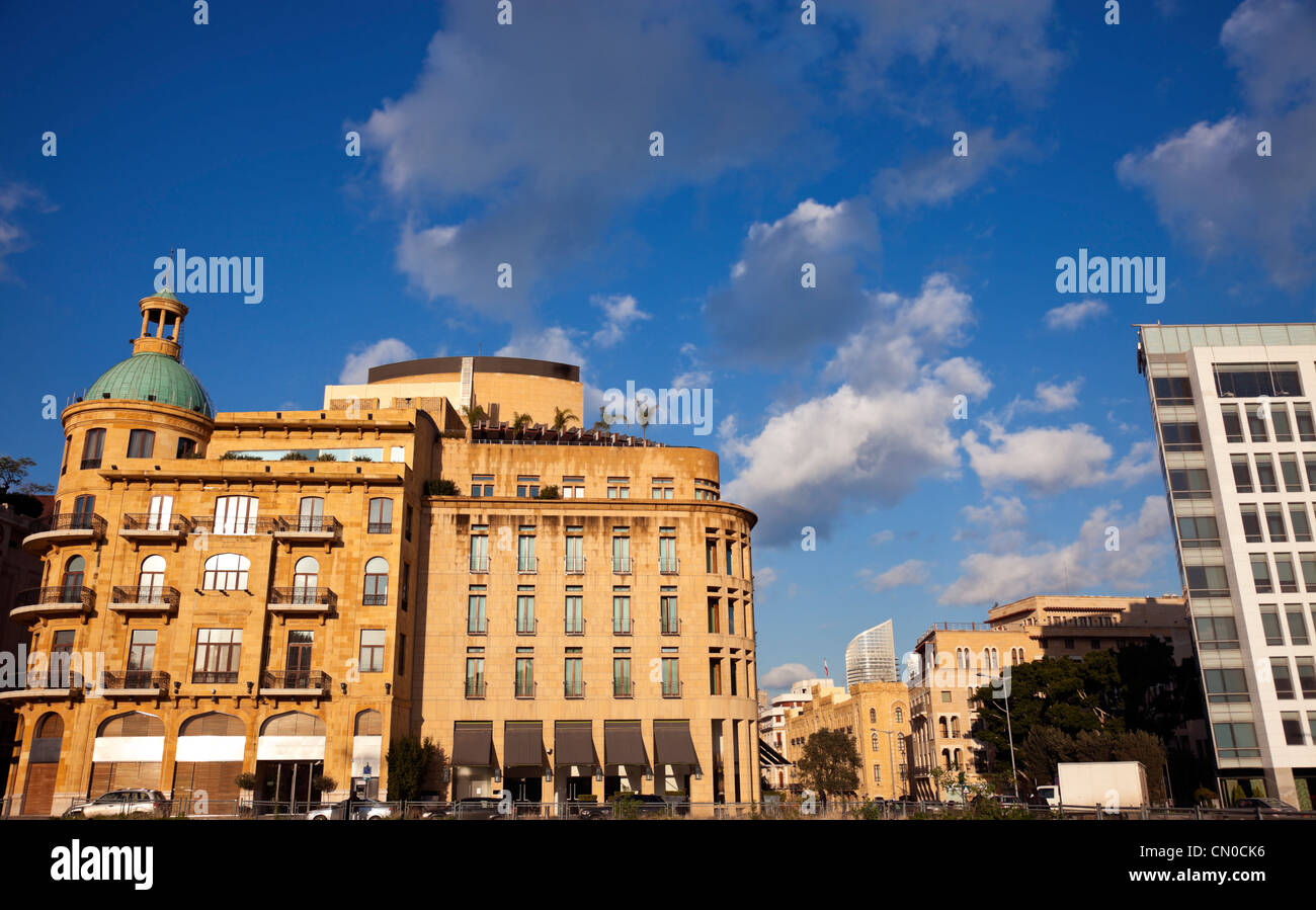 Architettura del centro cittadino di Beirut Foto Stock