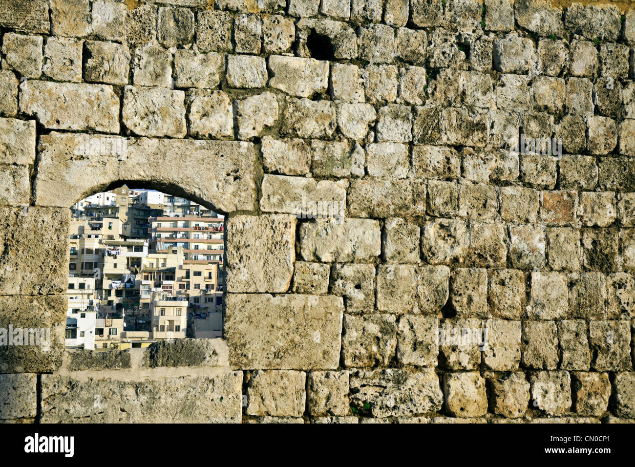 Architettura di Tripoli visto dalla Cittadella Foto Stock