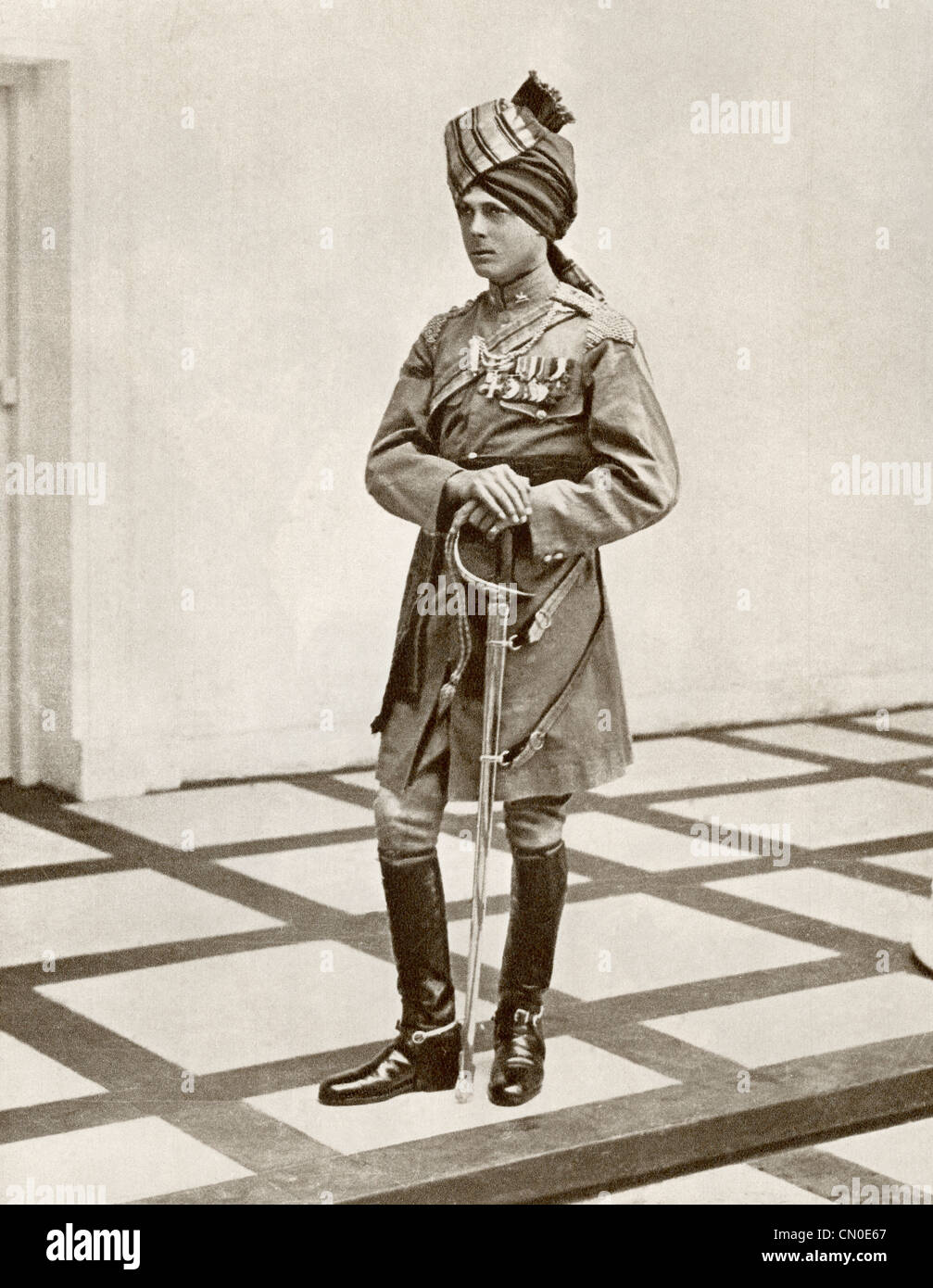 Il Principe di Galles, più tardi Edward VIII, in un tour di India nel 1921. Foto Stock