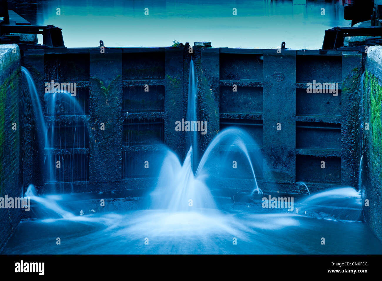 Old Ford Lock sulla navigazione Lee, Londra. Regno Unito Foto Stock