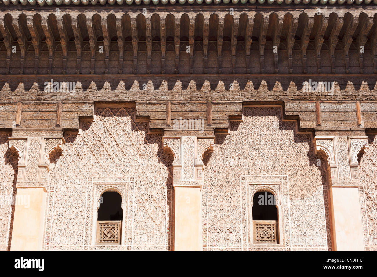 Una vista di Madrasa Ben Youssef Foto Stock