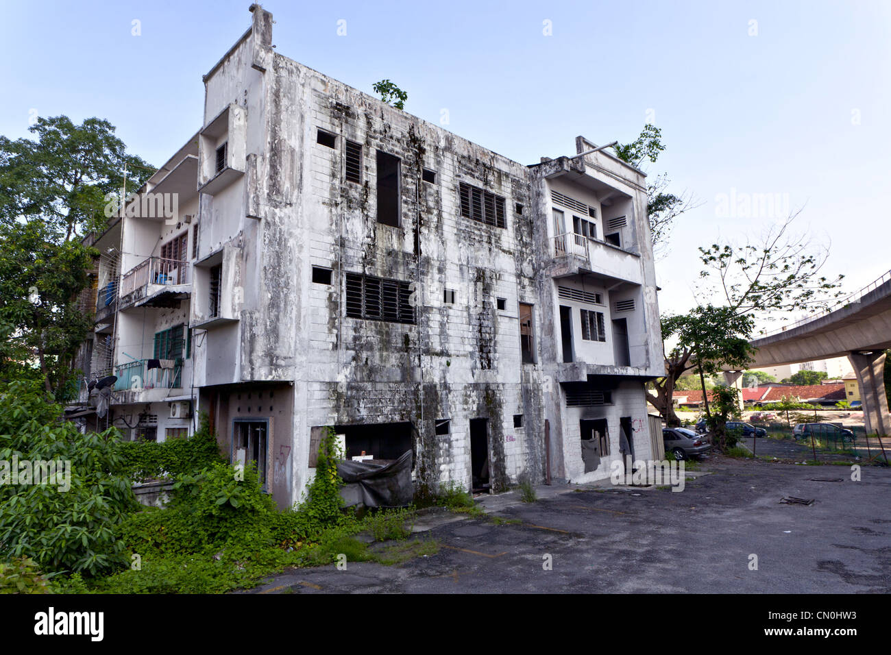 Abbandonato la casa di Kuala Lumpur in Malesia Foto Stock
