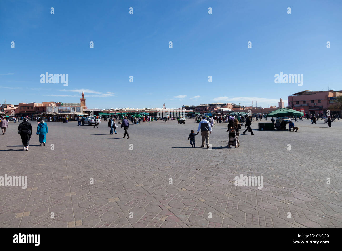 Piazza Jemaa el Fna a Marrakech Foto Stock
