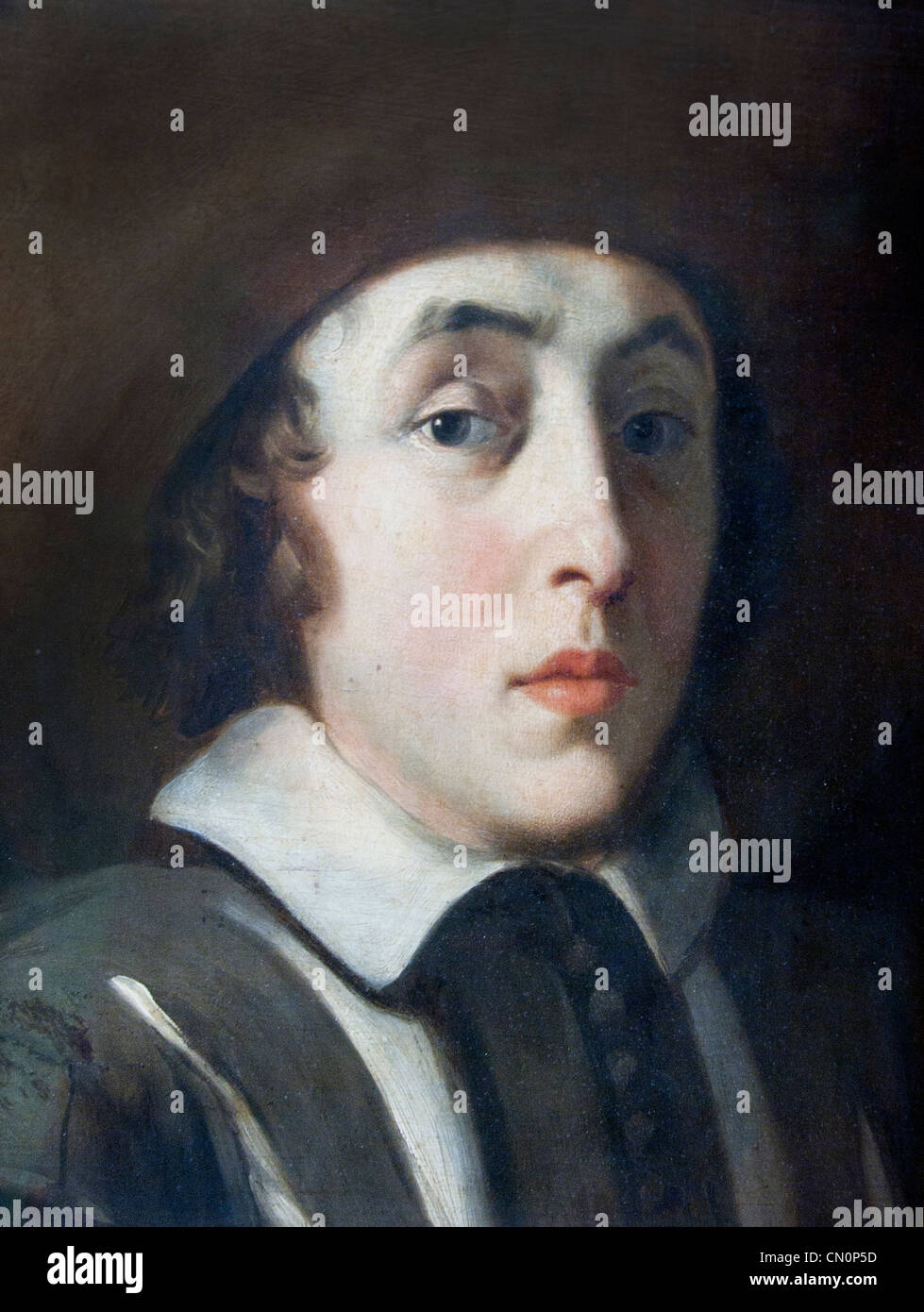 L'uomo busto un cappuccio hat scuola olandese 17 Secolo Homme en buste coiffe d'onu Chapeau ecole hollandaise Foto Stock