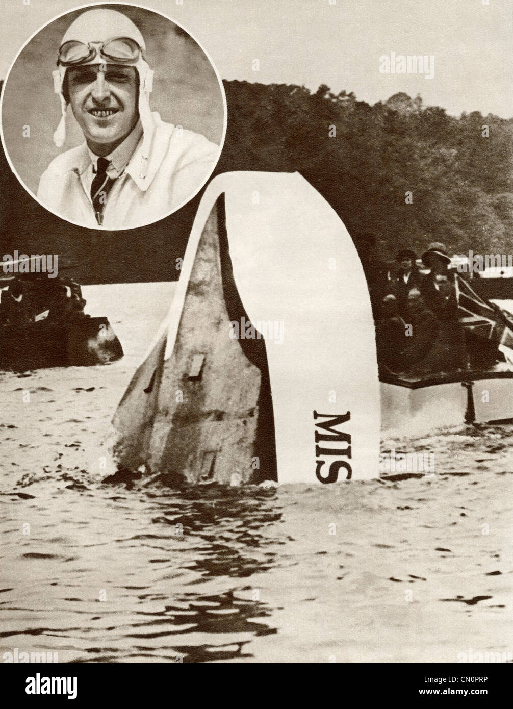 Sir Henry O'Neil de Hane Segrave, 1896 - 1930. Famoso per l'impostazione di tre terreni record di velocità e la velocità di acqua record. Foto Stock