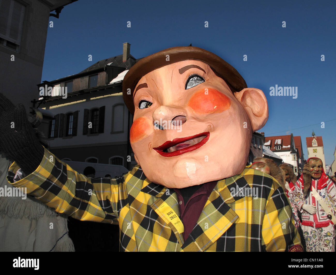 Germania Baviera Swabish Isny Martedì Grasso Carnevale divertente parata di maschera Foto Stock