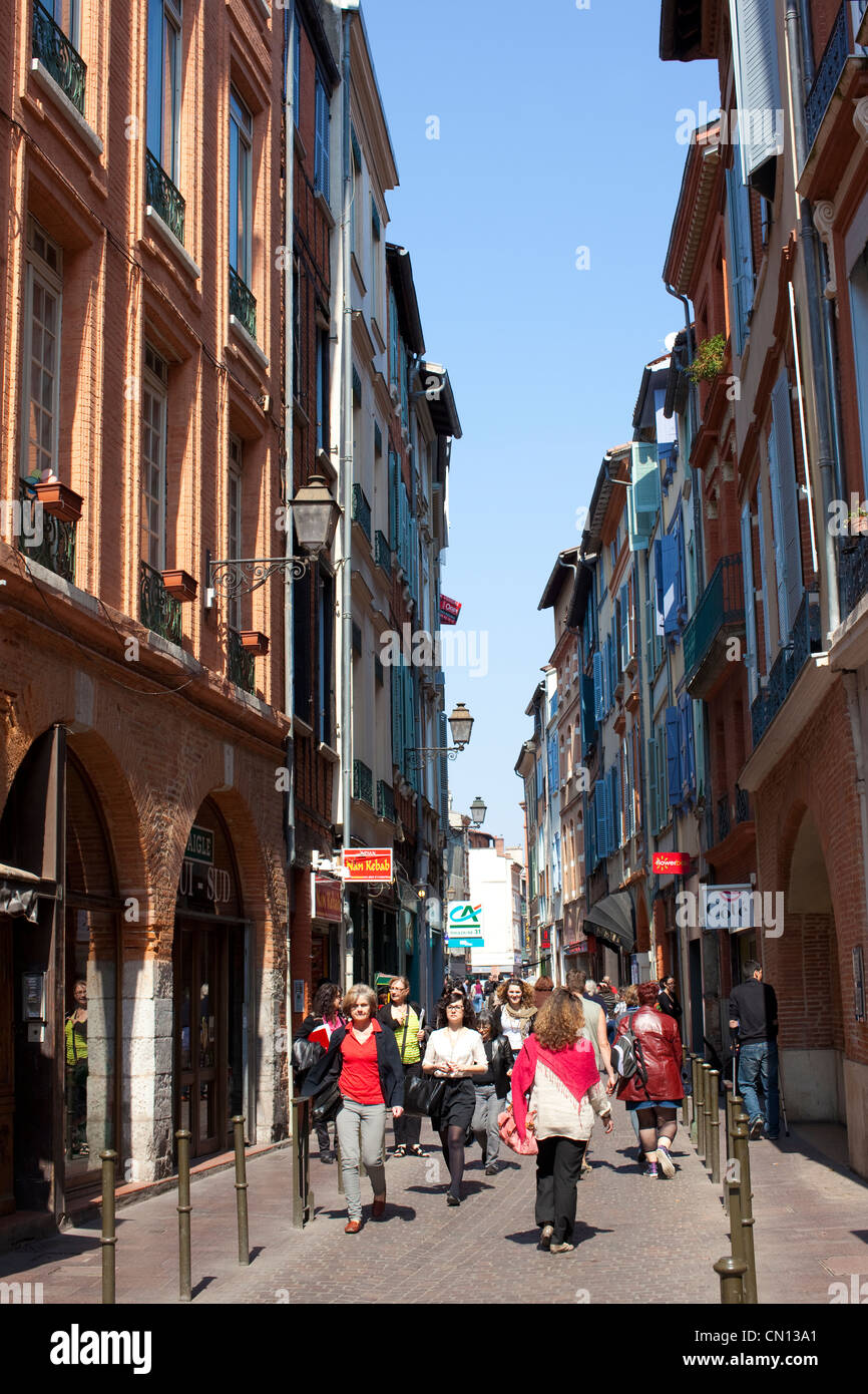 Rue des Filatiers, Toulouse, Midi-Pirenei, Francia Foto Stock