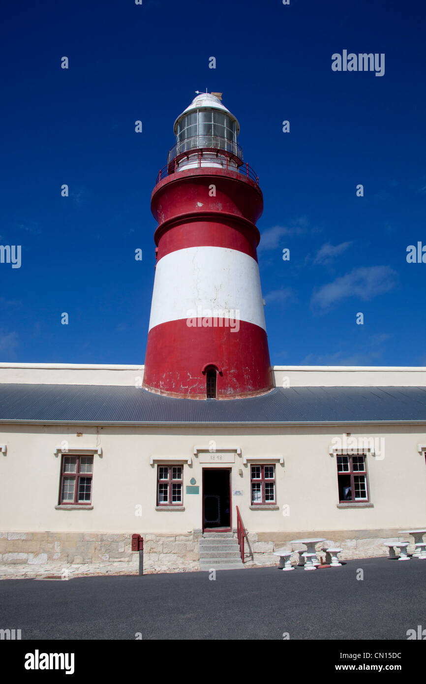 Il faro di Cape L'Agulhas, Sud Africa Foto Stock