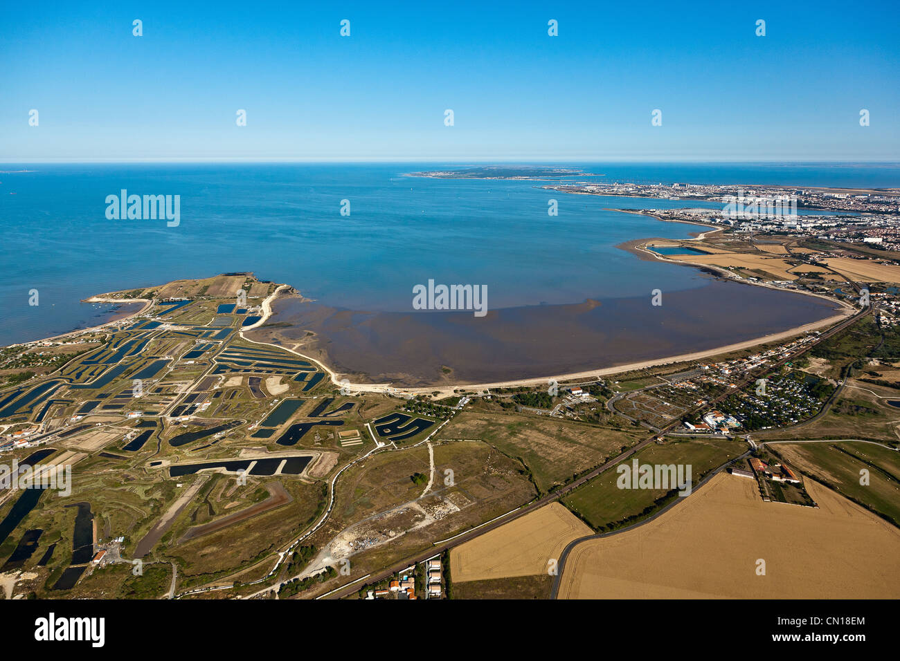 Francia, Charente Maritime, Angoulins (vista aerea) Foto Stock