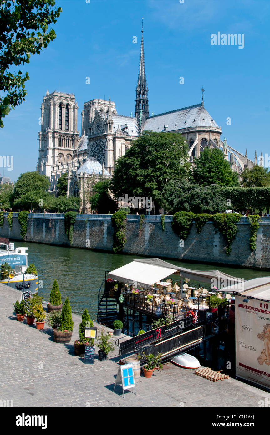 Francia, Parigi, Notre Dame la luce diurna Foto Stock