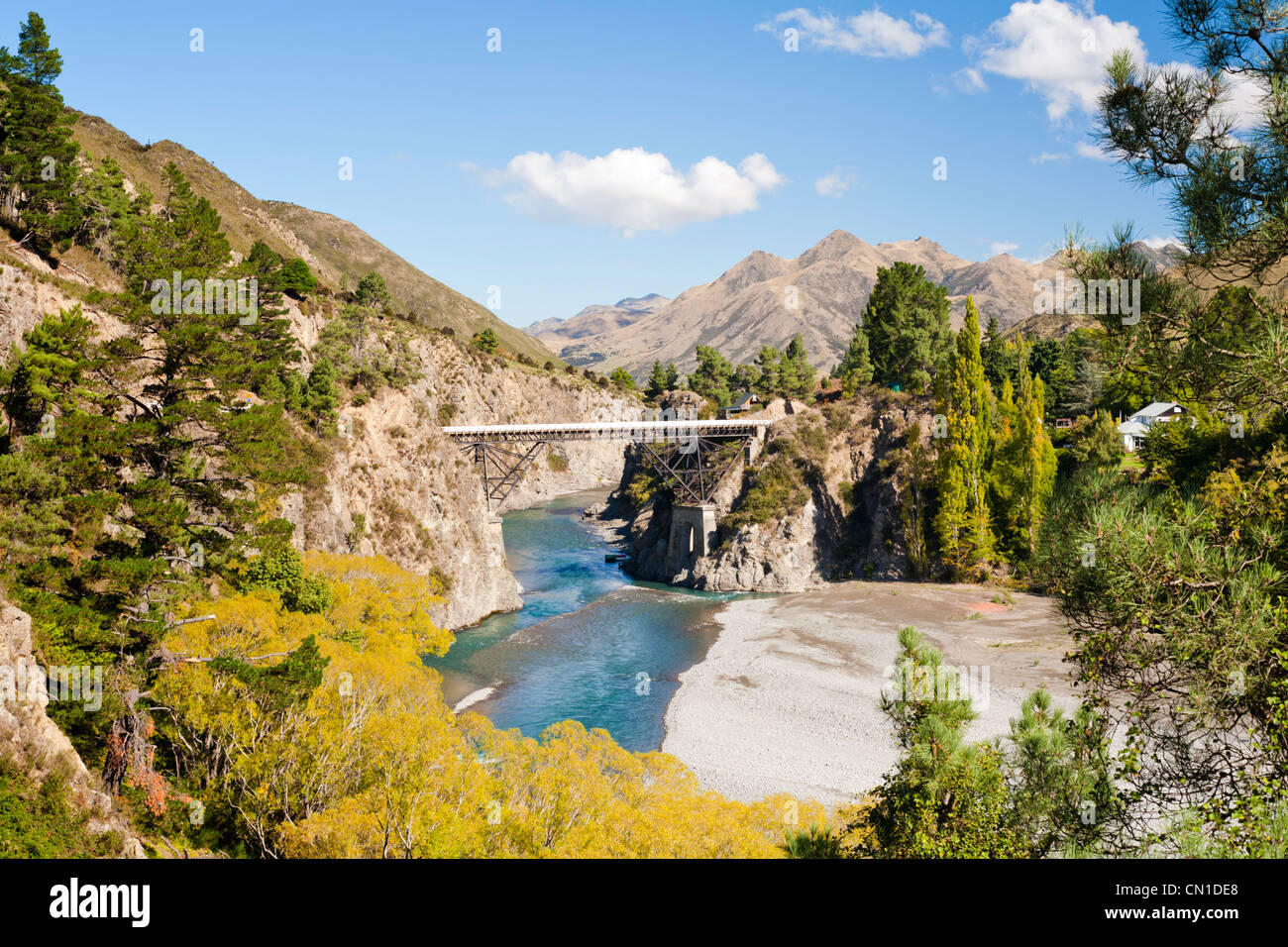 Waiau Ferry Bridge, Hurunui District, Canterbury,Nuova Zelanda Foto Stock