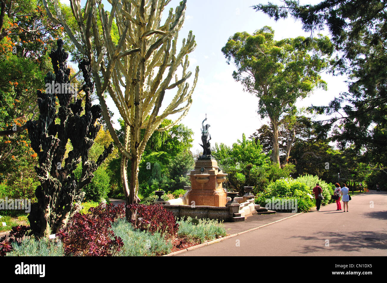 Prelievo Fontana potabile in Royal Botanical Gardens, Sydney, Nuovo Galles del Sud, Australia Foto Stock