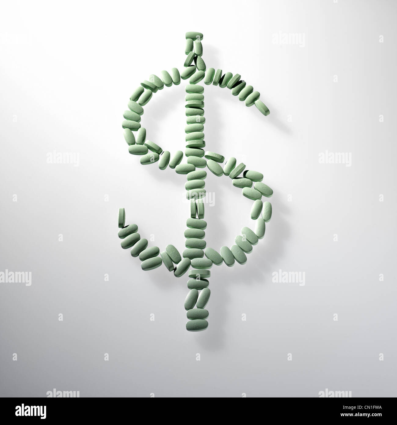 Dollar Sign realizzata in pillole Foto Stock