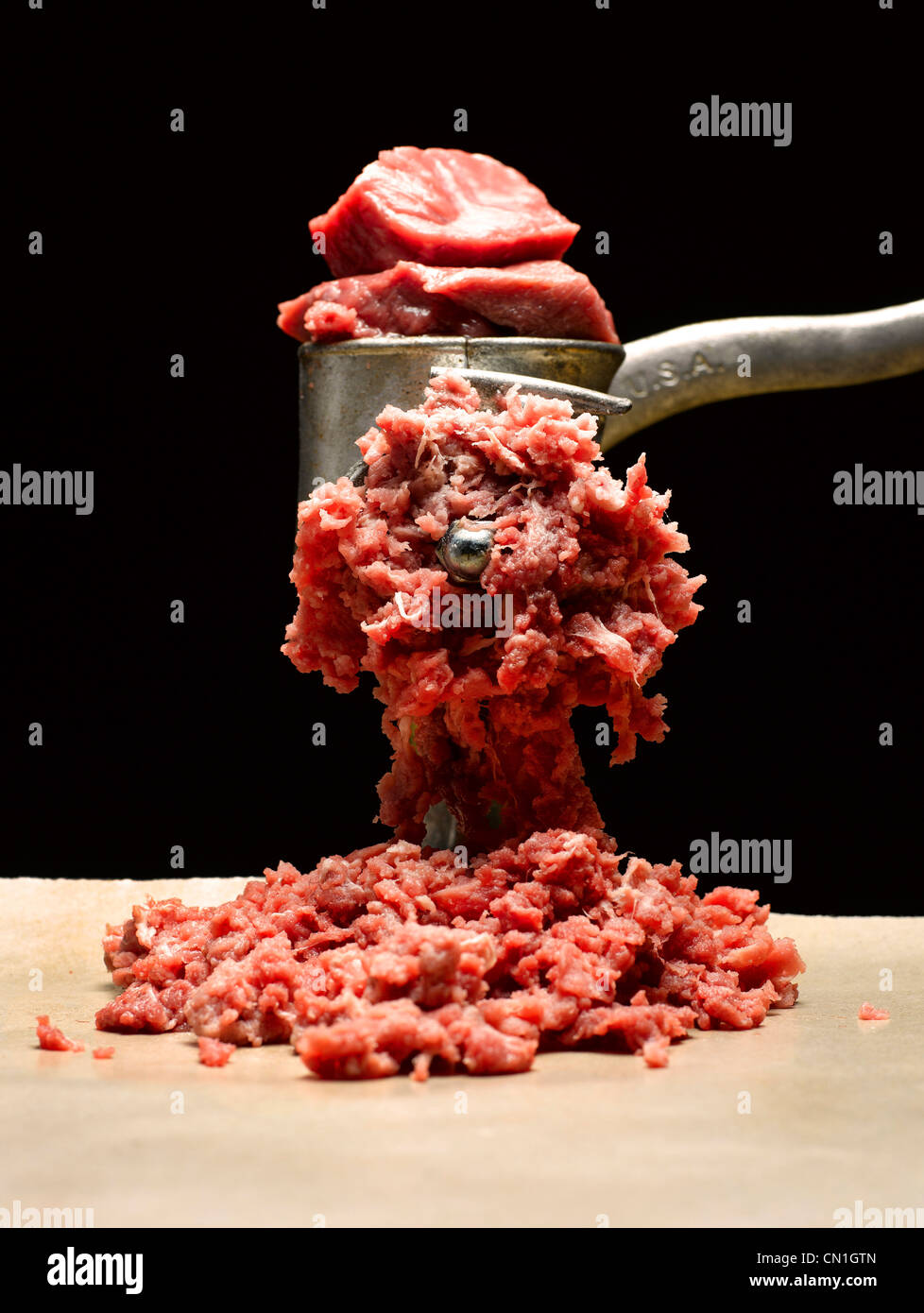 La carne e il tritacarne Foto Stock