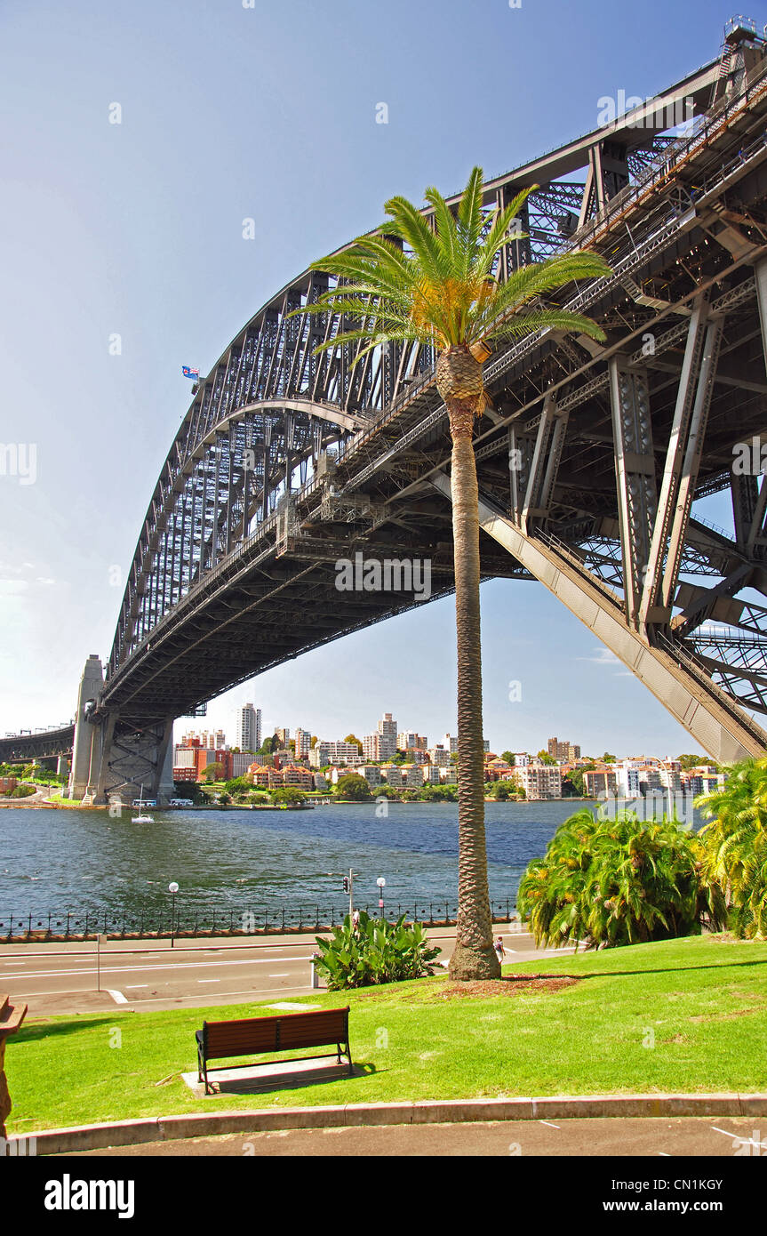Il Ponte del Porto di Sydney e il Sydney Harbour, Sydney, Nuovo Galles del Sud, Australia Foto Stock