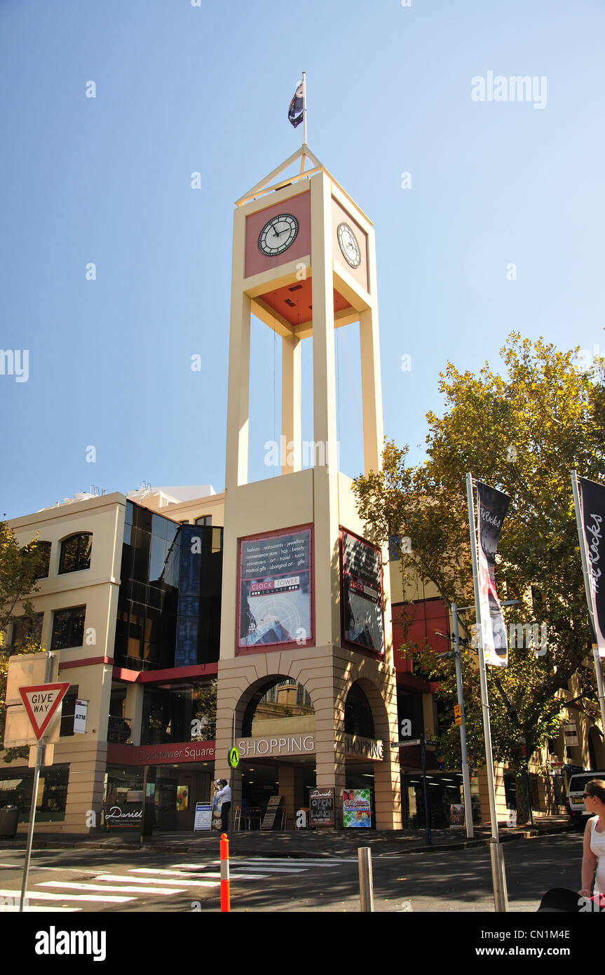 Clocktower Square Shopping Centre, Harrington Street, rocce, Porto di Sydney, Sydney, Nuovo Galles del Sud, Australia Foto Stock