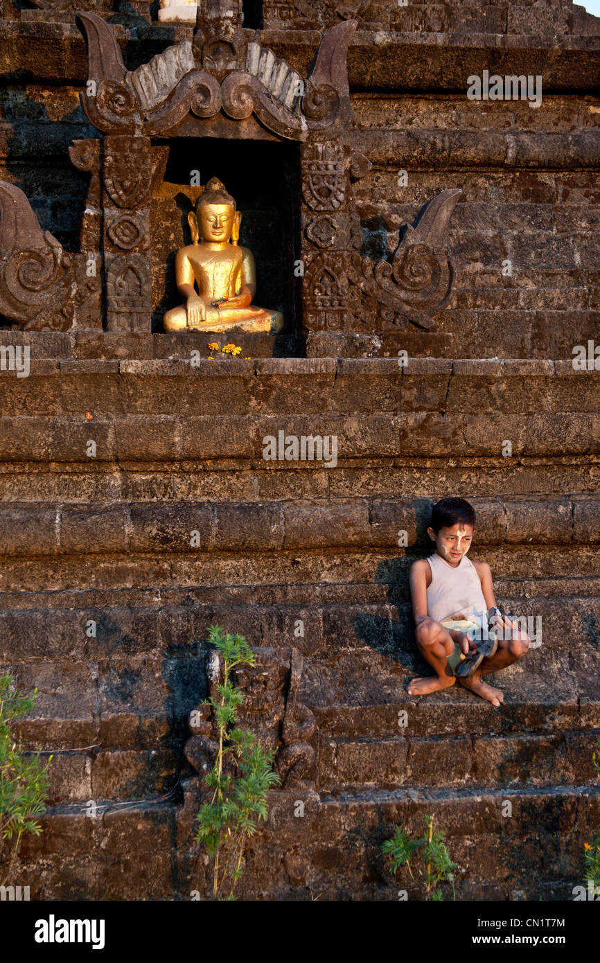 Tempio Haridaung, Mrauk U, Rakhaing Stato, Birmania (Myanmar) Foto Stock