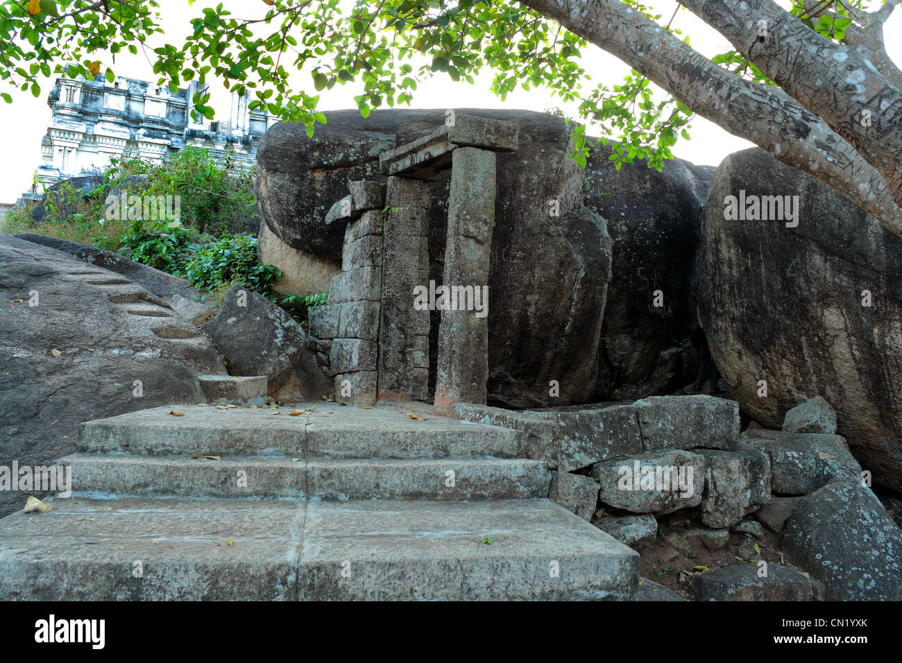 Biglietto Village è situato nel distretto di Kanyakumari, Tamil Nadu, India meridionale. Il tempio è stato uno dei più importanti centri Jaina Foto Stock