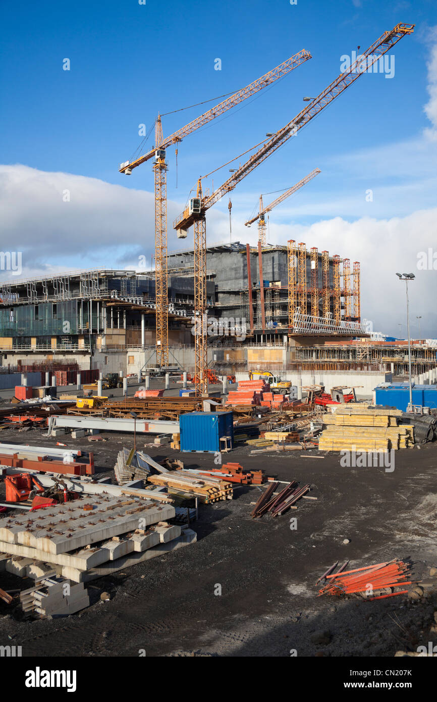 Waterside sito in costruzione, Reykjavik, Islanda Foto Stock