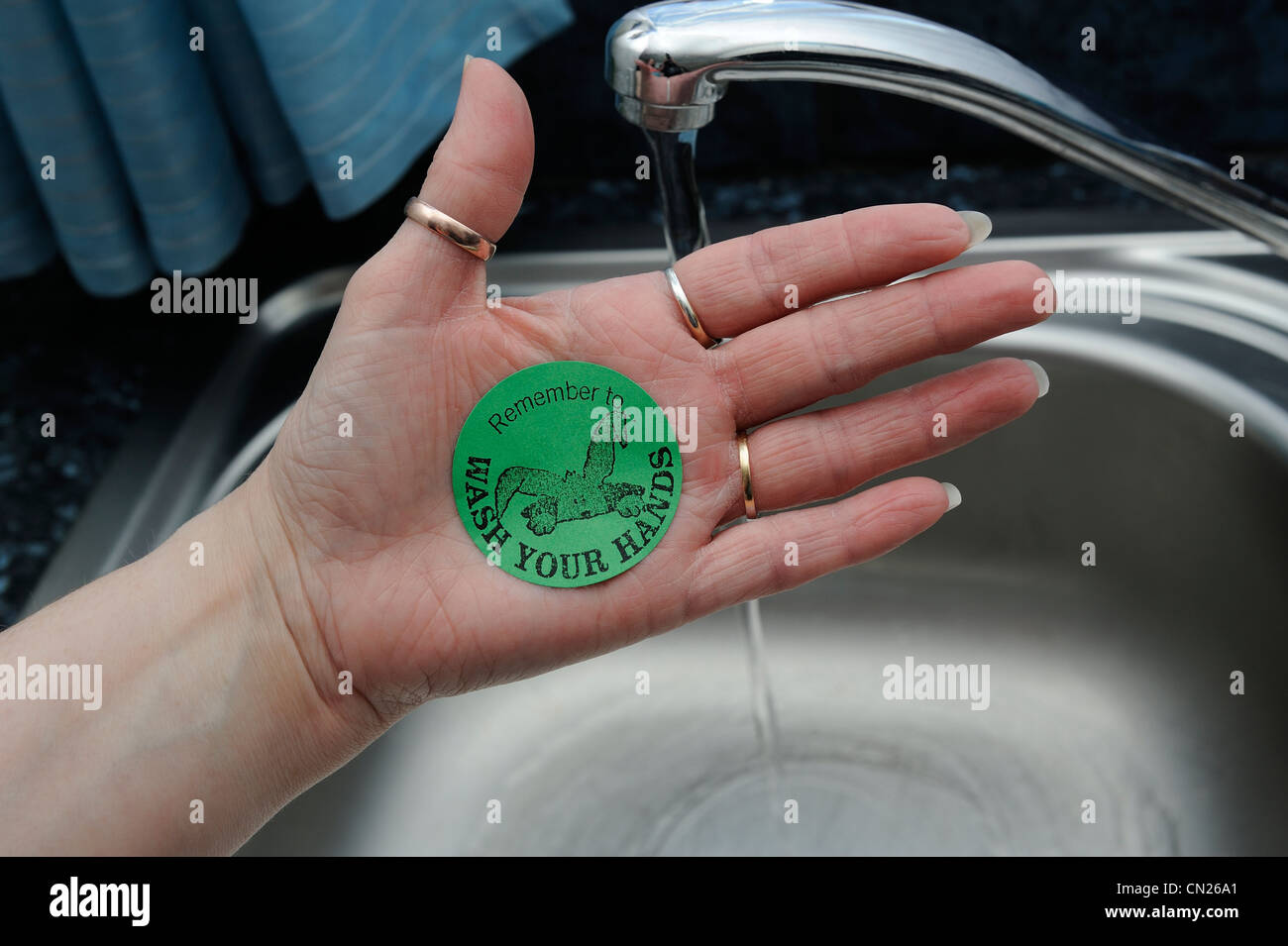 Ricordate di igiene lavarsi le mani England Regno Unito Foto Stock