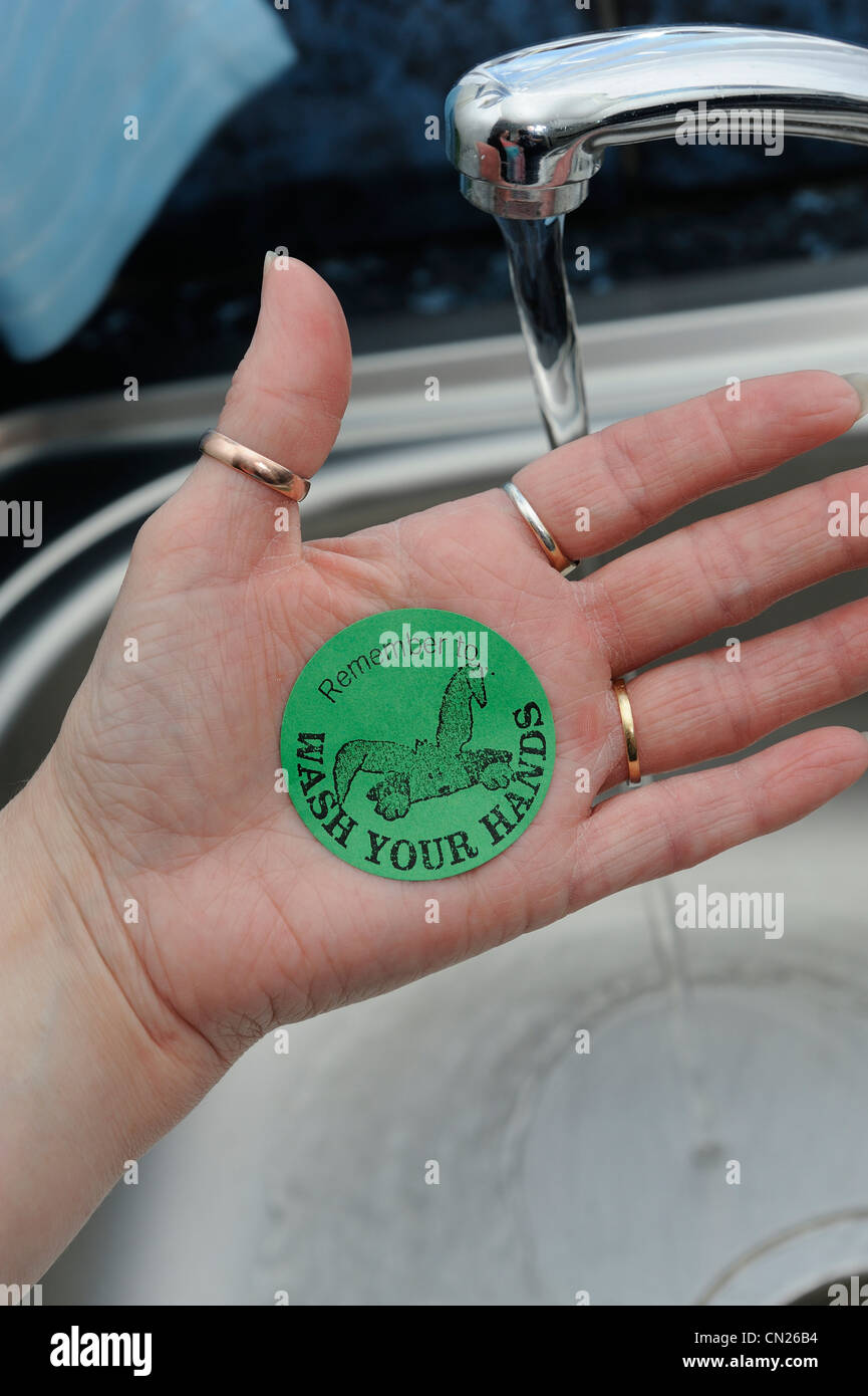 Ricordate di igiene lavarsi le mani England Regno Unito Foto Stock