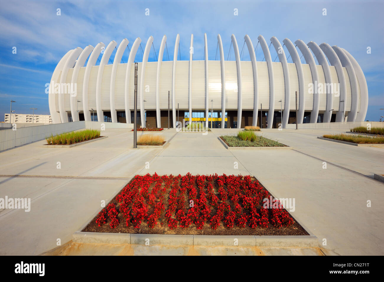 Arena sport e centro di concerto nella città di Zagabria Foto Stock