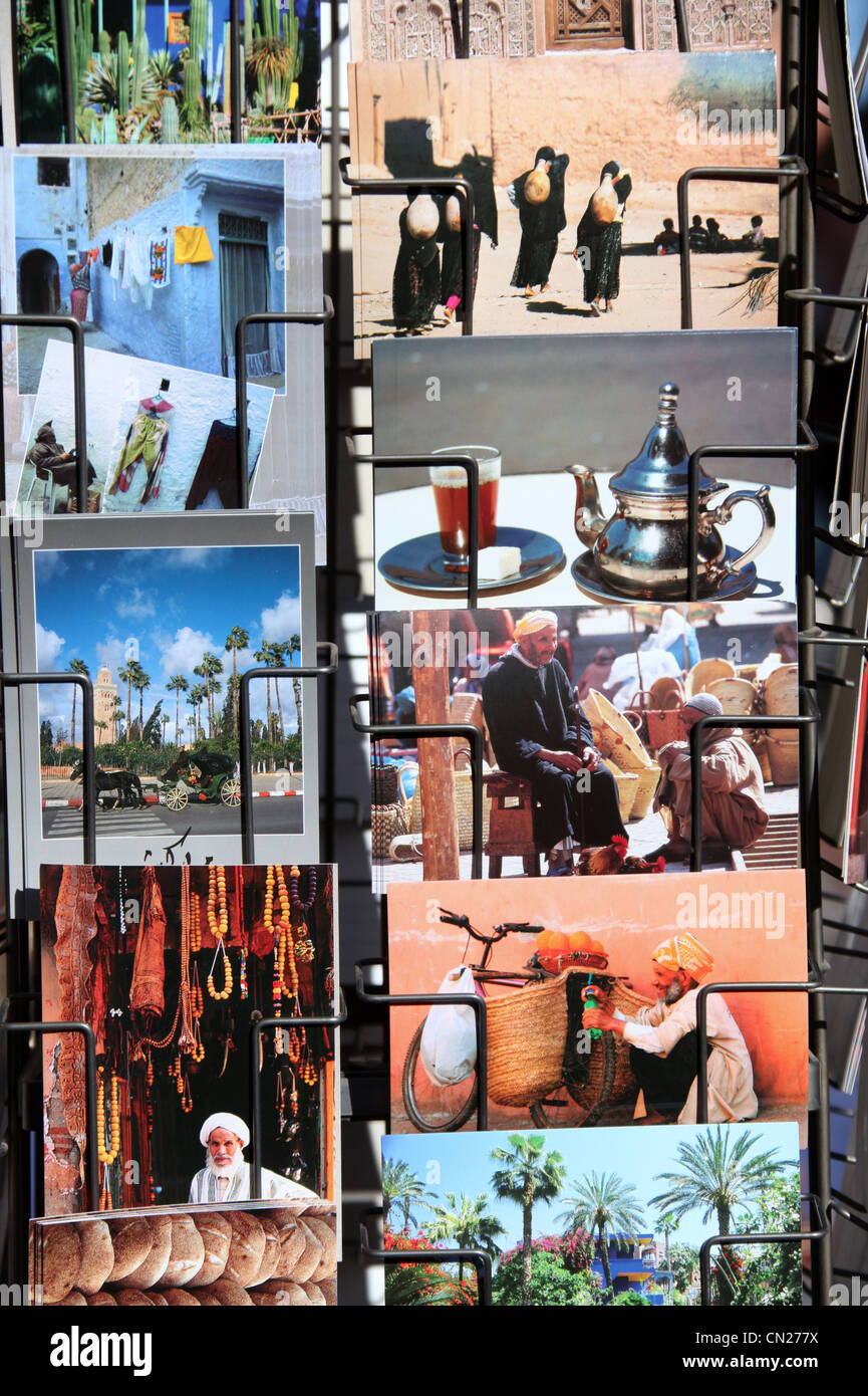 Cartoline di Marrakech Foto Stock