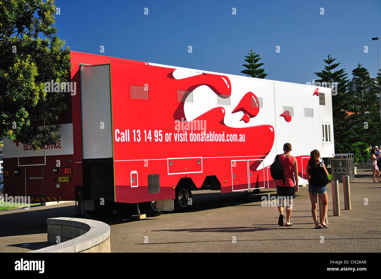 La banca del sangue da Bondi Beach, Sydney, Nuovo Galles del Sud, Australia Foto Stock
