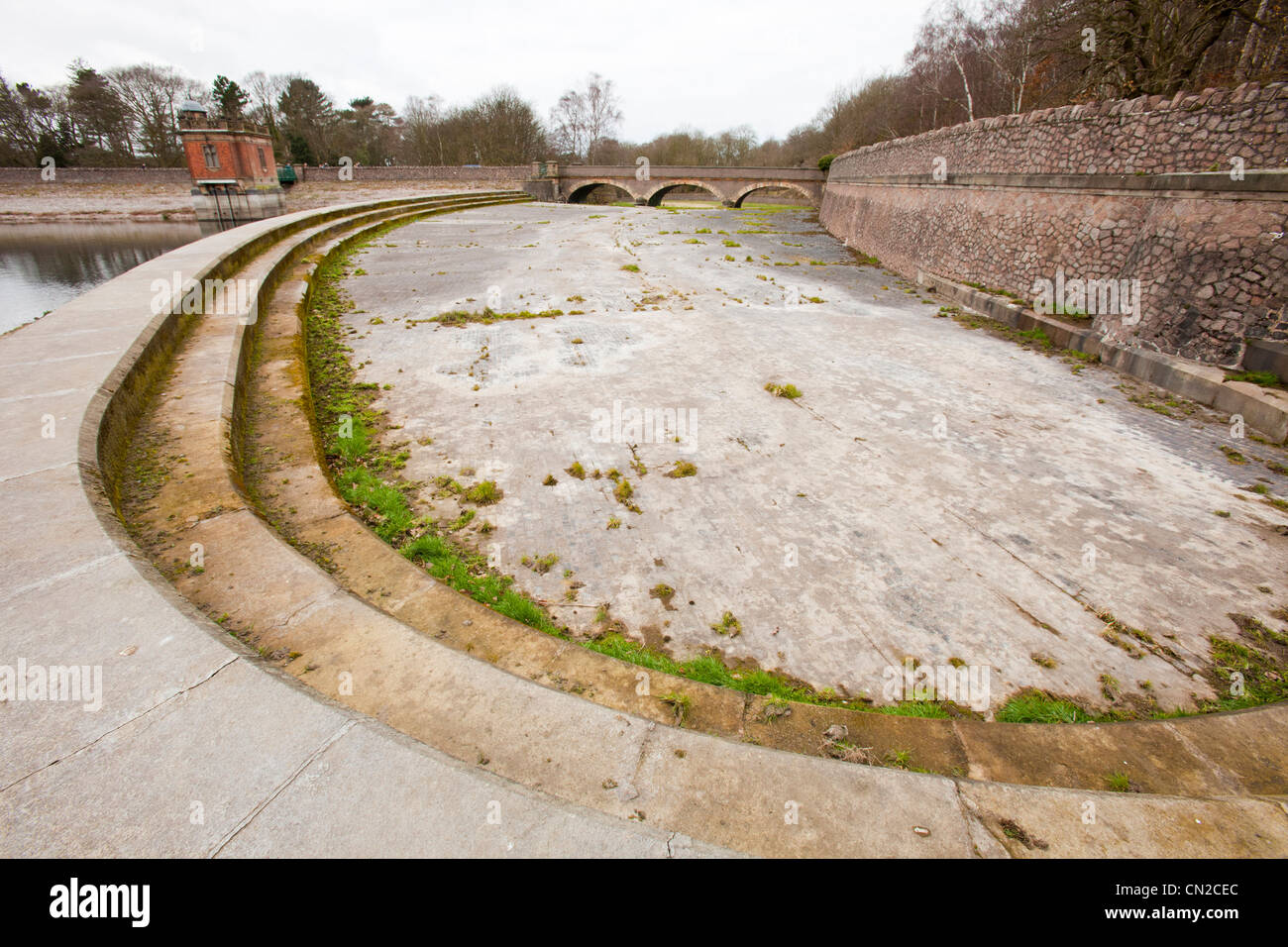 Siccità a Swithland serbatoio nel Leicestershire. Foto Stock