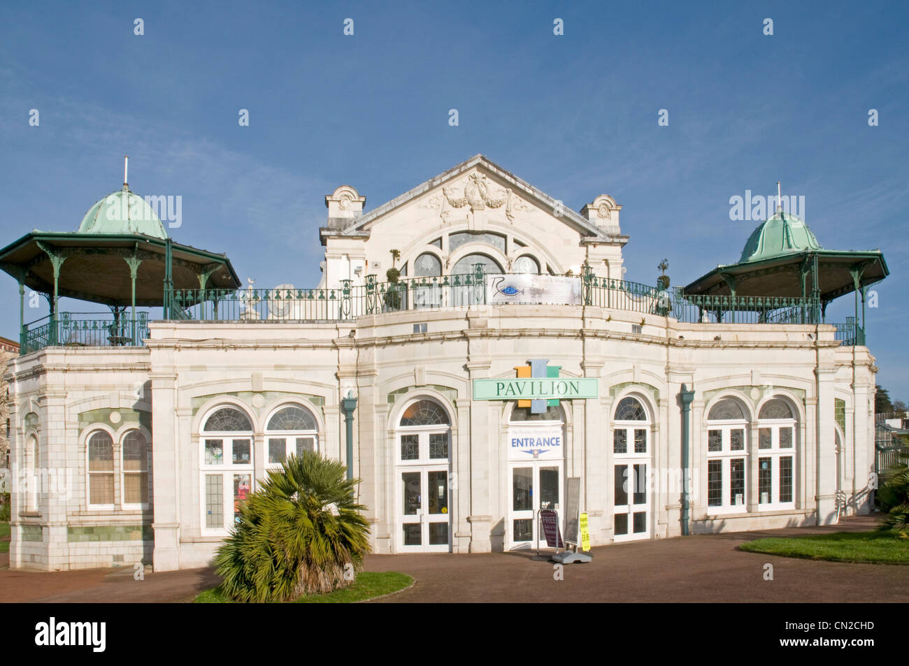 Il vecchio padiglione restaurato a Torquay, Devon Foto Stock