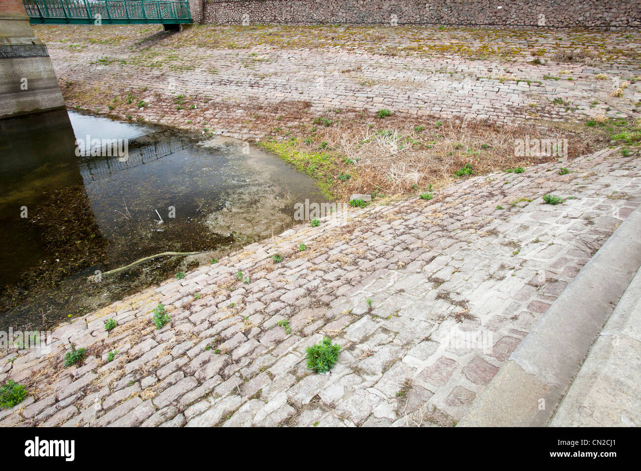 Siccità a Swithland serbatoio nel Leicestershire. Foto Stock