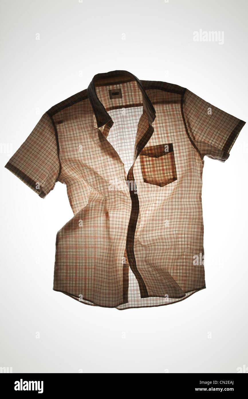 Plaid Short-Sleeve Shirt Foto Stock