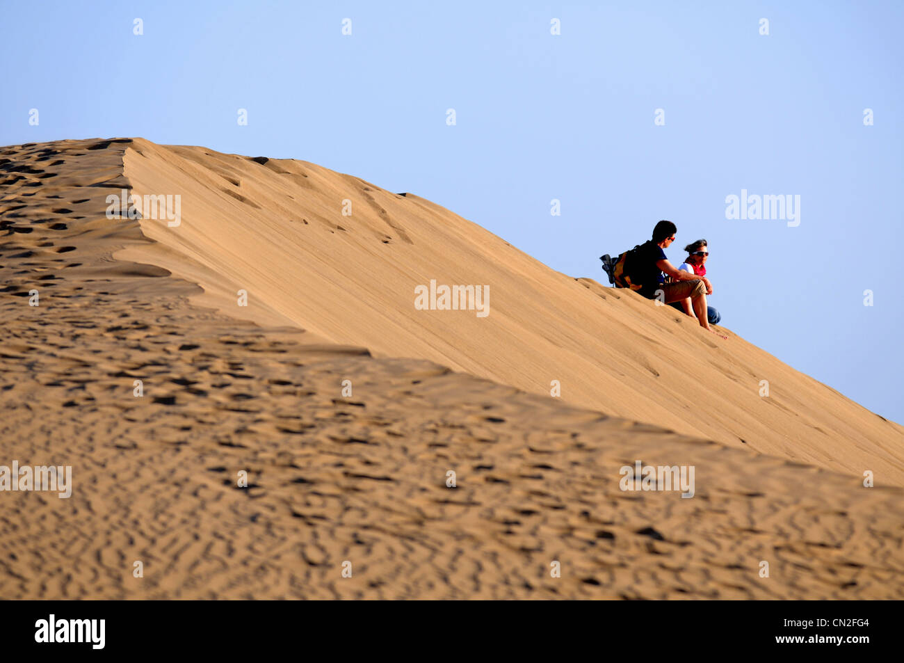 Le dune di sabbia, Maspalomas, dune, Gran Canaria Isole Canarie Foto Stock