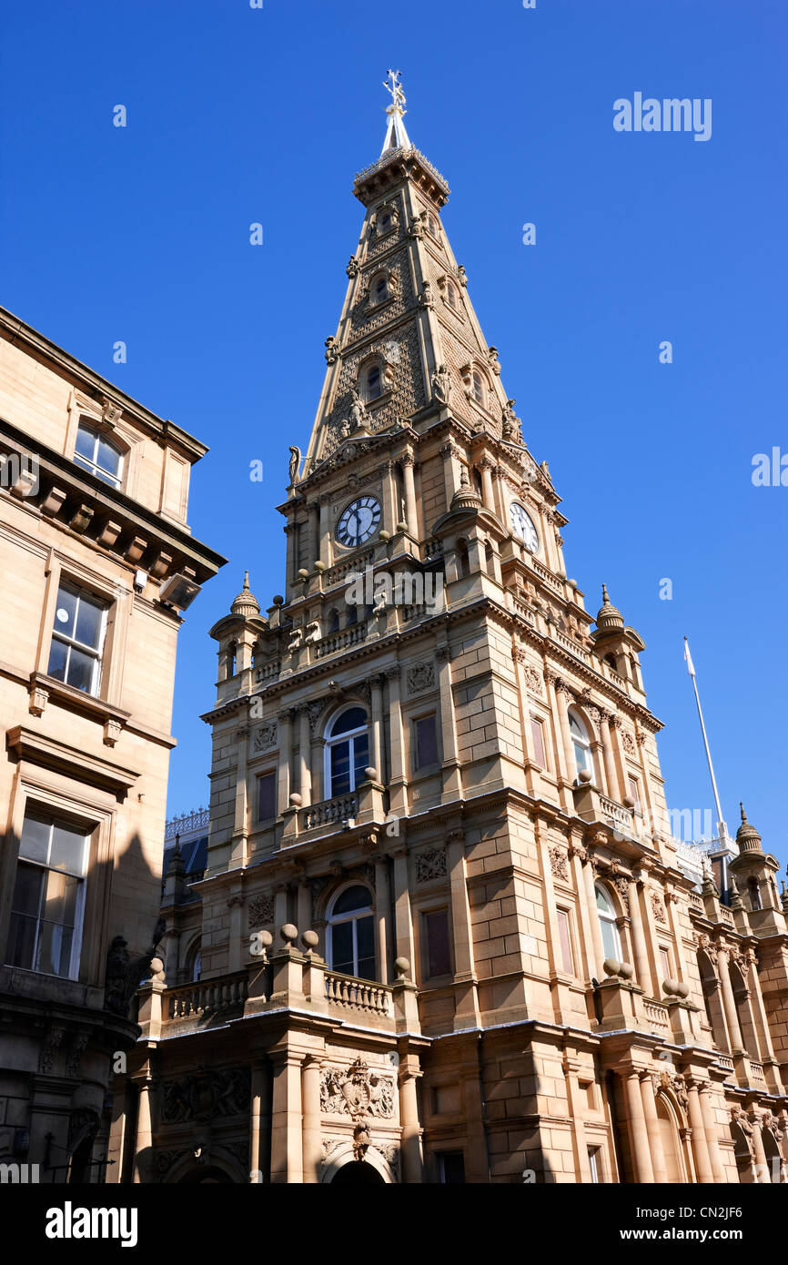 Halifax Town Hall, West Yorkshire Regno Unito Foto Stock