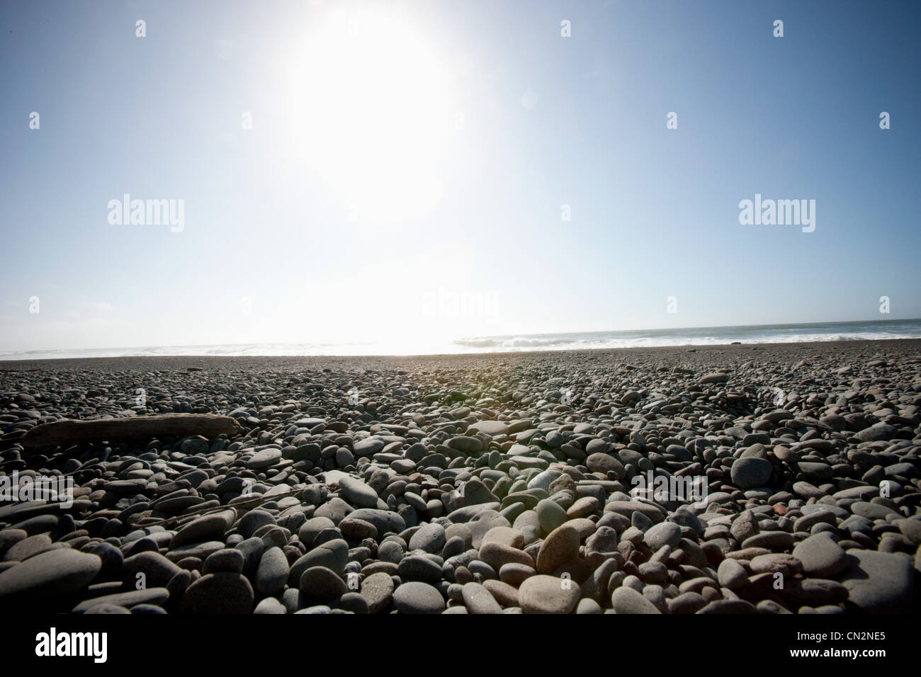Spiaggia di ghiaia Foto Stock