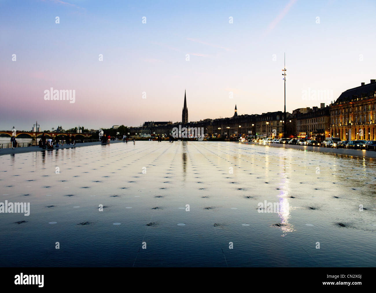 Place de la Bourse, Bordeaux, Francia Foto Stock