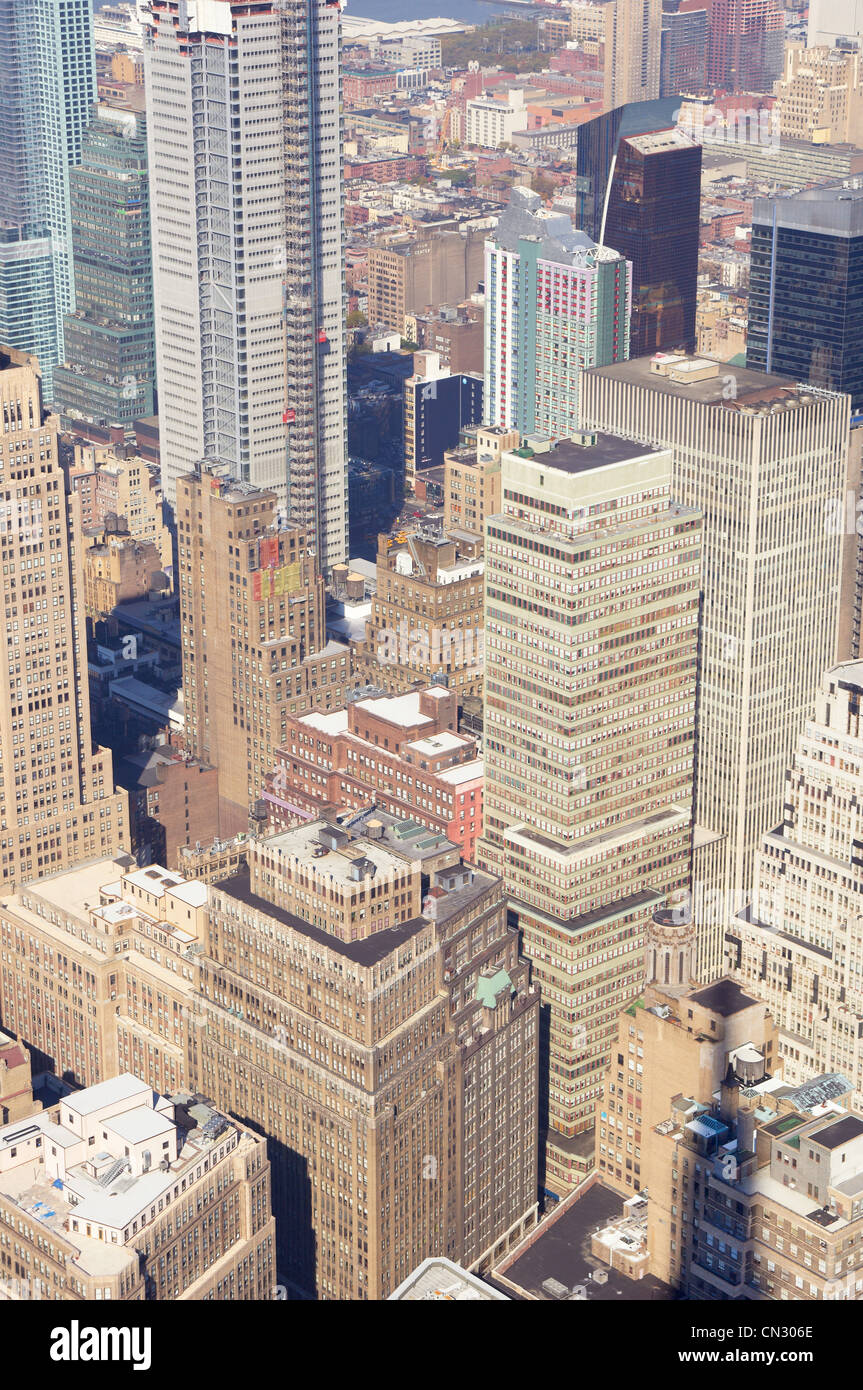 New York cityscape dal di sopra Foto Stock