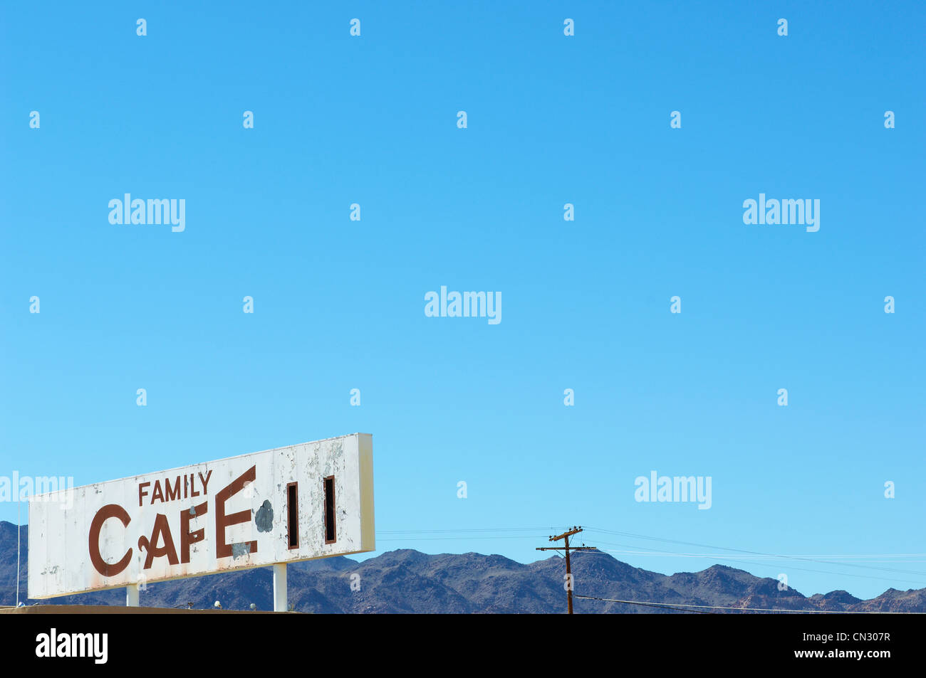 Famiglia cafe, 29 palme, CALIFORNIA, STATI UNITI D'AMERICA Foto Stock