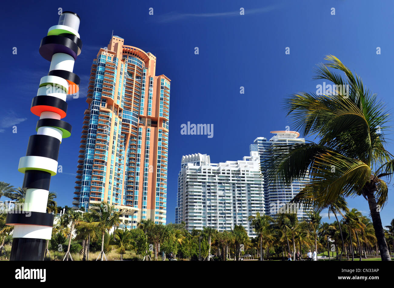 Edifici di Miami, Florida, Stati Uniti d'America Foto Stock