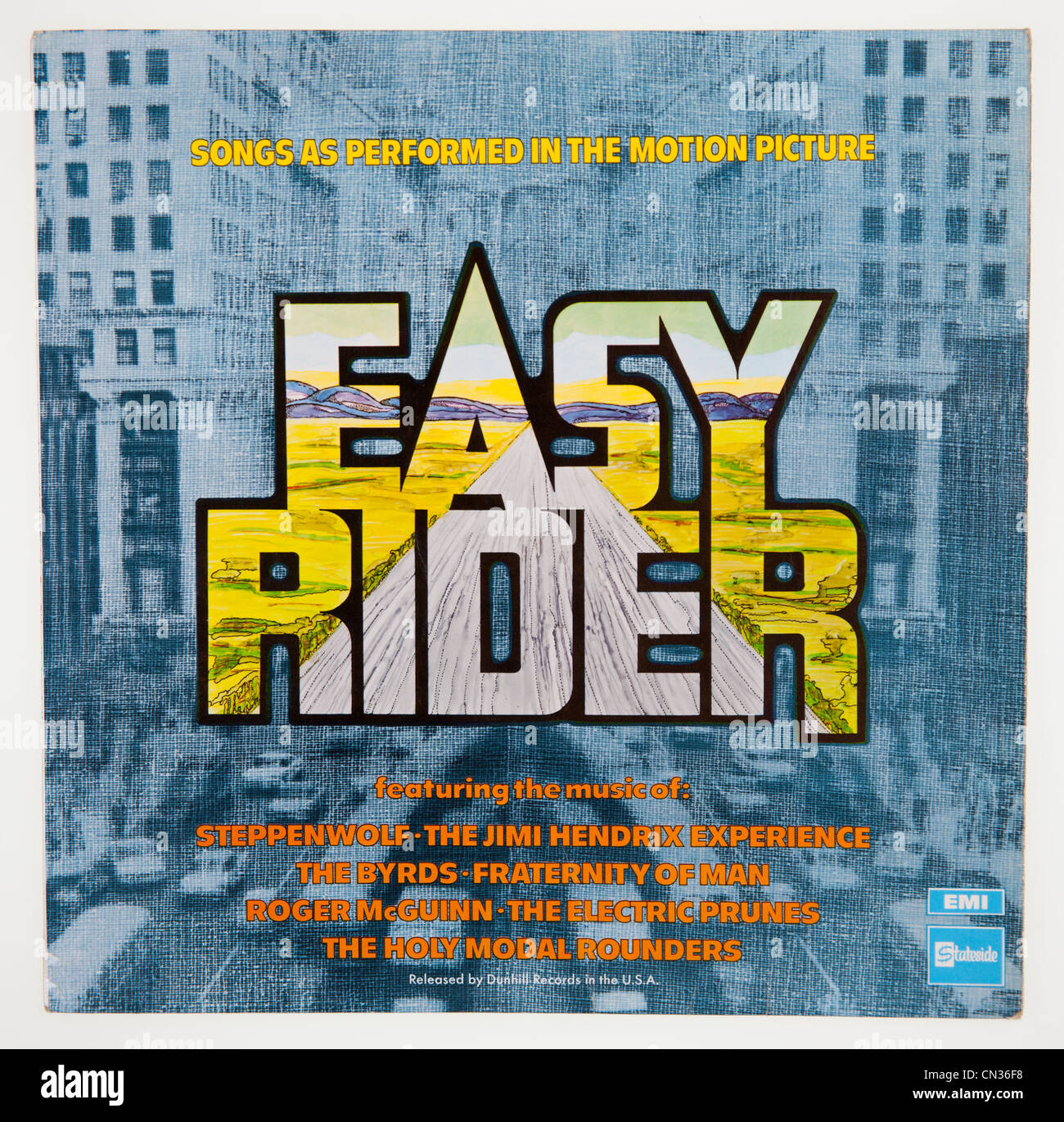 Coperchio del vinile di SOUNDTRACK COMPILATION Easy Rider, rilasciato 1969 sul record di stateside Foto Stock